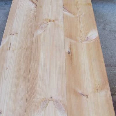 pine floorboards cut from old beams